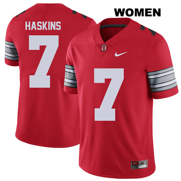 Ohio State Buckeyes Women's Dwayne Haskins #7 Red Authentic Nike 2018 Spring Game College NCAA Stitched Football Jersey JK19R50UE